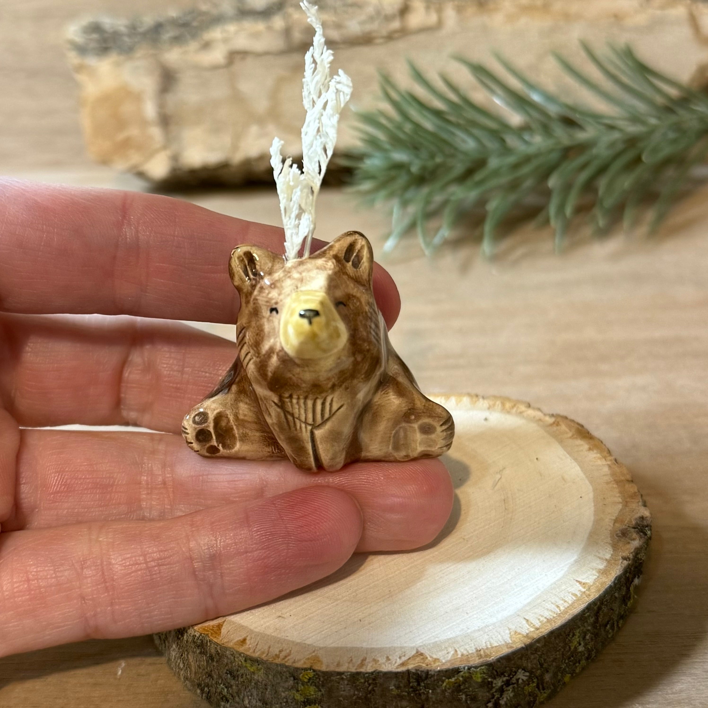 Ceramic Bear Vase Totem