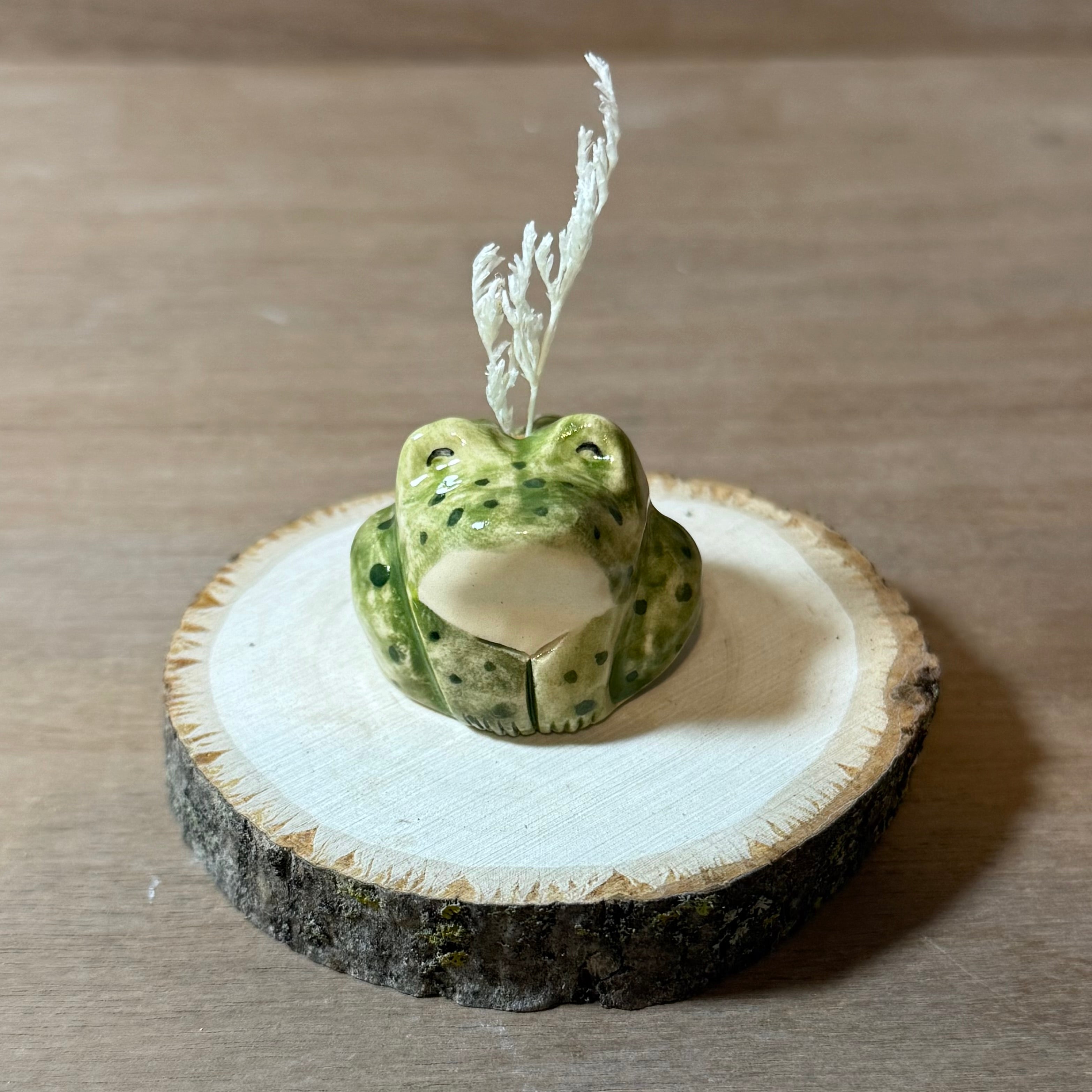 Ceramic Frog Vase Totem