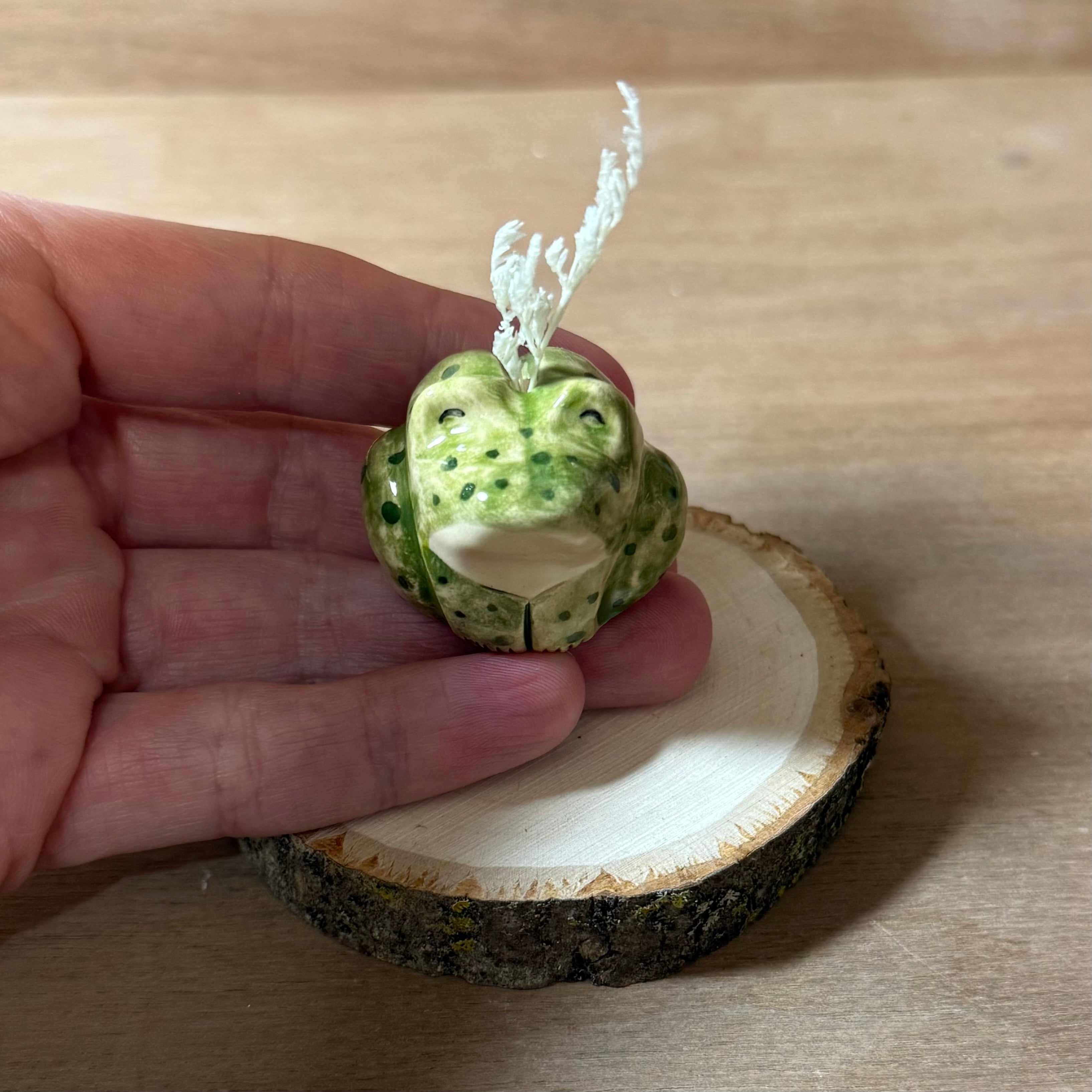 Ceramic Frog Vase Totem