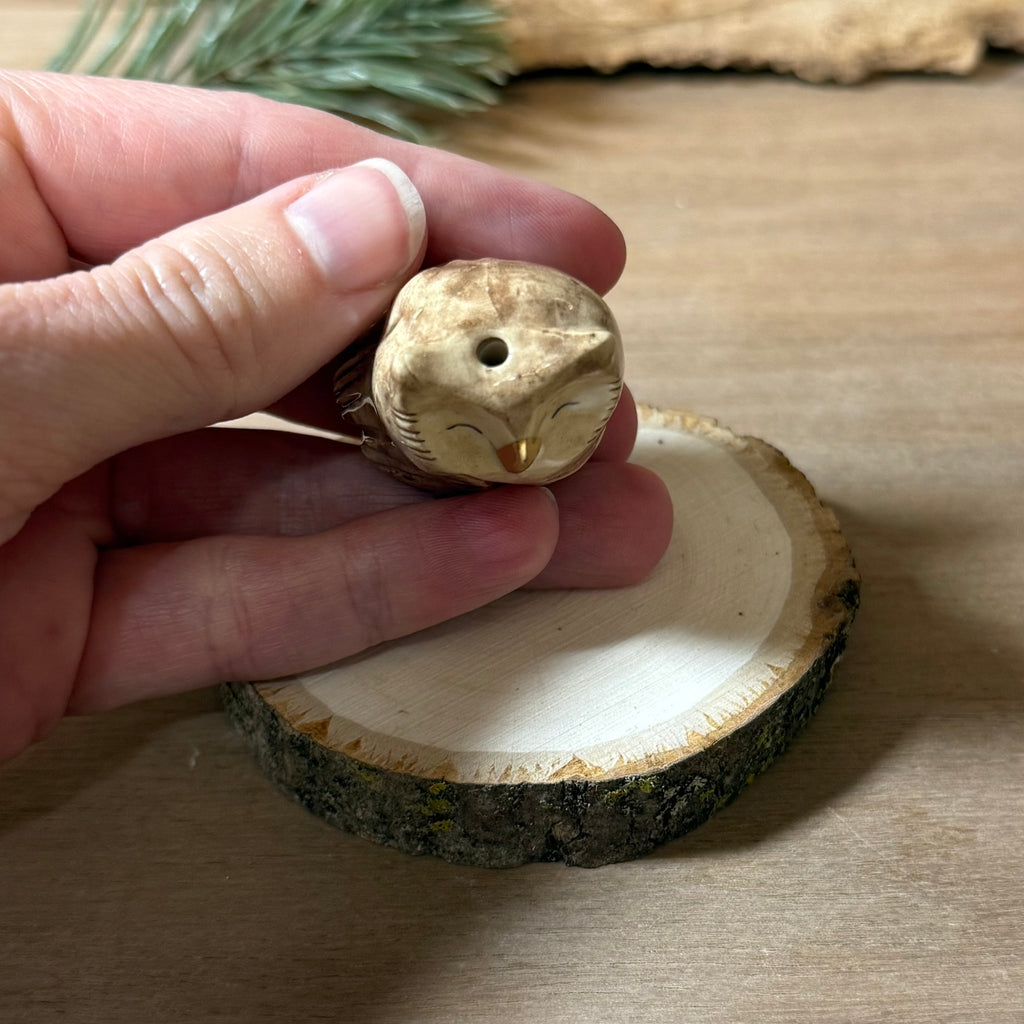 Ceramic Owl Vase Totem