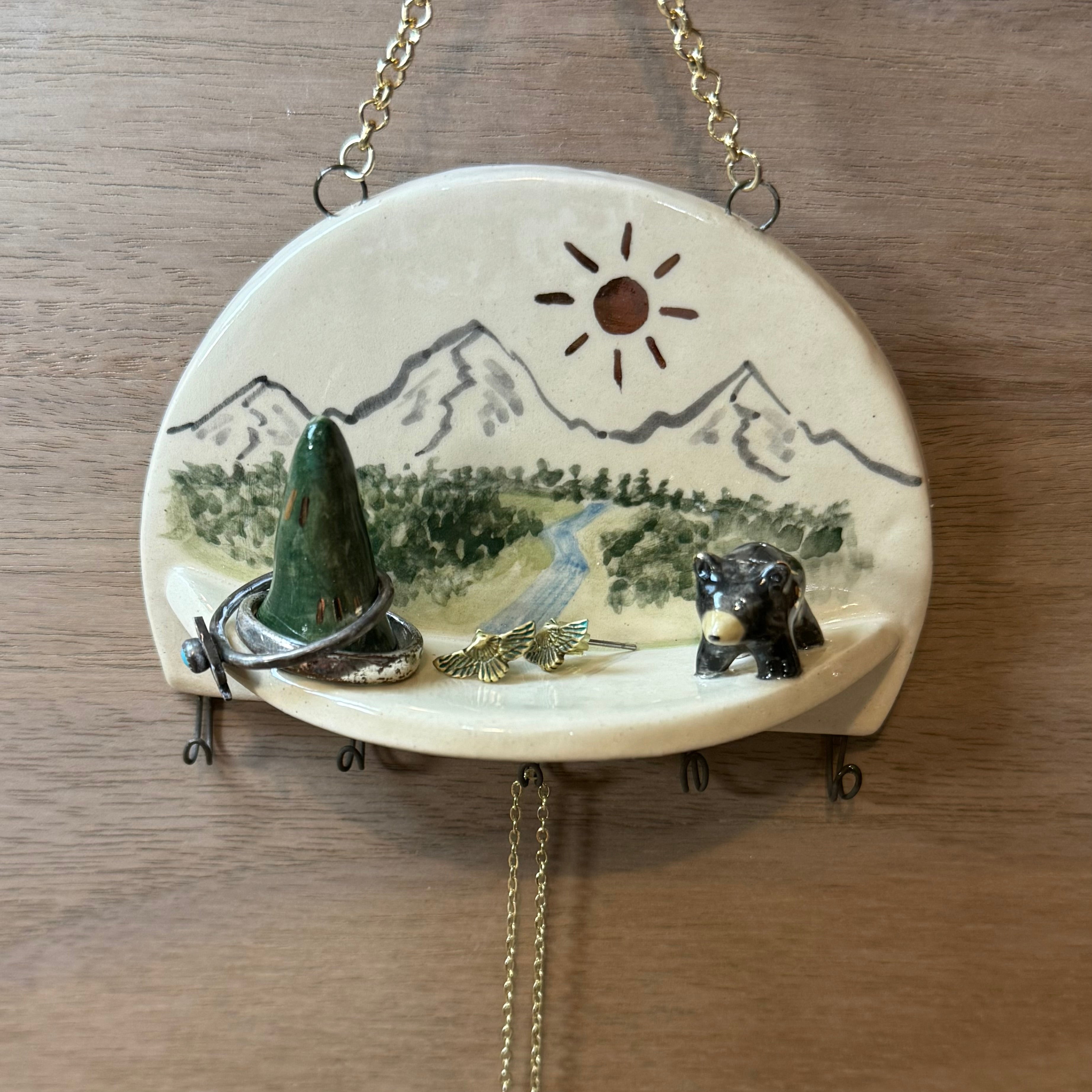 Ceramic Bear Jewelry Holder