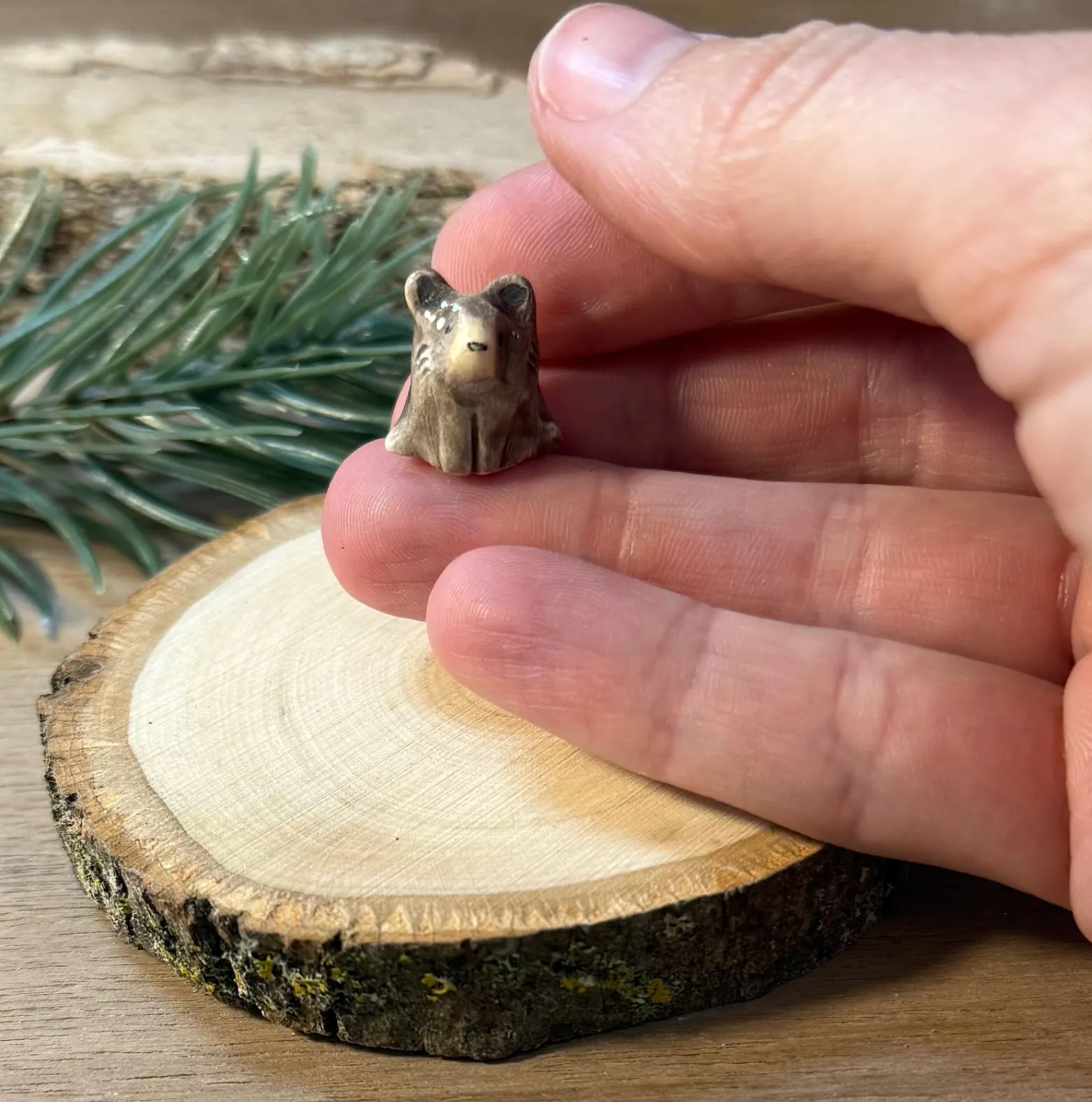 Tiny Ceramic Spirit Bear Totem