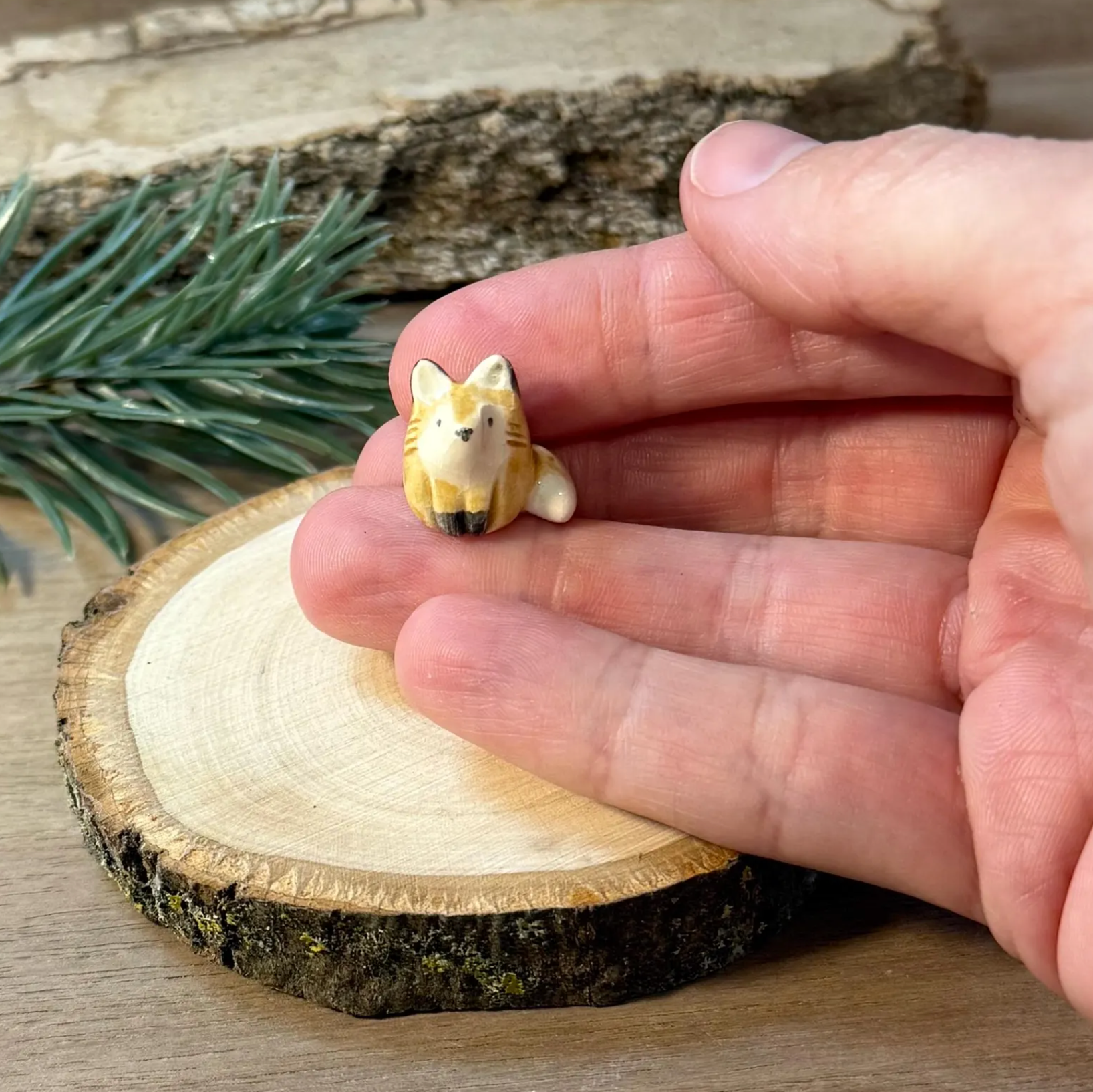 Tiny Ceramic Spirit Fox Totem