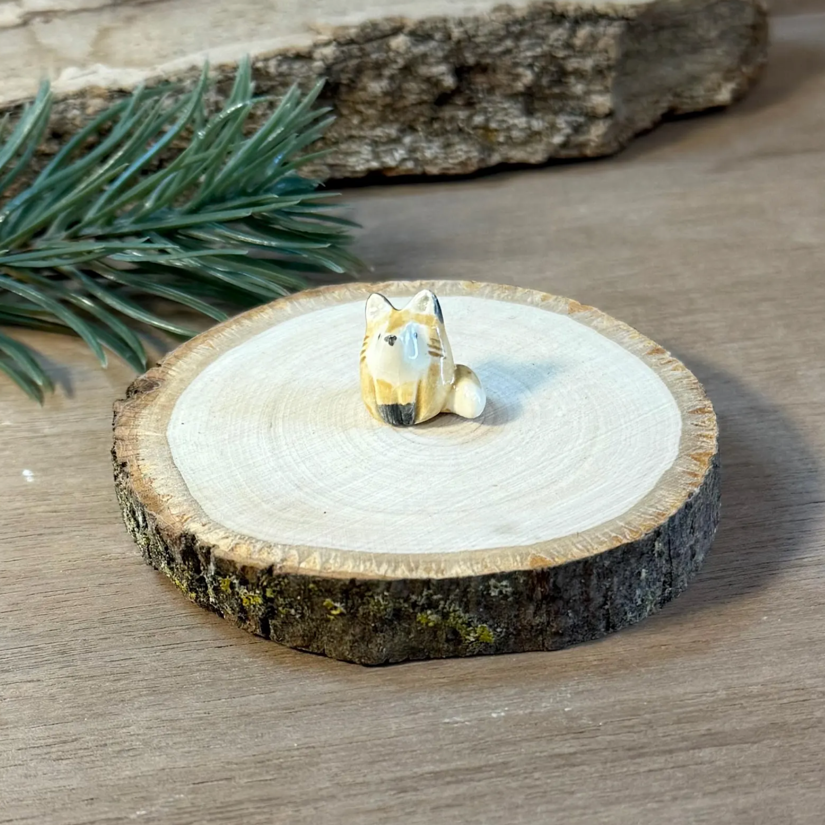 Tiny Ceramic Spirit Fox Totem